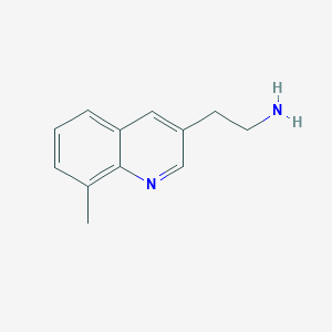 molecular formula C12H14N2 B13068082 2-(8-Methylquinolin-3-yl)ethan-1-amine 