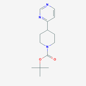 molecular formula C14H21N3O2 B13068087 4-(N-Boc-piperidin-4-yl)pyrimidine 