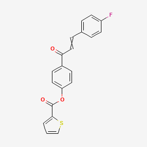 molecular formula C20H13FO3S B1306809 4-[3-(4-Fluorophenyl)acryloyl]phenyl 2-thiophenecarboxylate 
