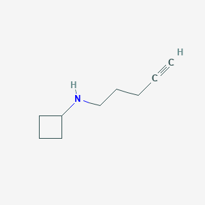 molecular formula C9H15N B13068111 N-(Pent-4-YN-1-YL)cyclobutanamine 