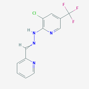molecular formula C12H8ClF3N4 B1306813 2-pyridinecarbaldehyde N-[3-chloro-5-(trifluoromethyl)-2-pyridinyl]hydrazone 