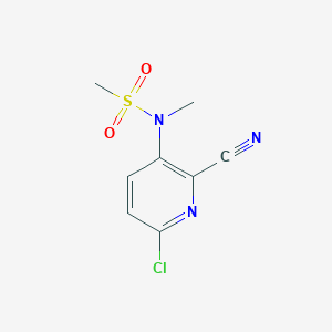 molecular formula C8H8ClN3O2S B13068145 N-(6-chloro-2-cyanopyridin-3-yl)-n-methylmethanesulfonamide 