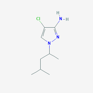 molecular formula C9H16ClN3 B13068149 4-Chloro-1-(4-methylpentan-2-yl)-1H-pyrazol-3-amine 