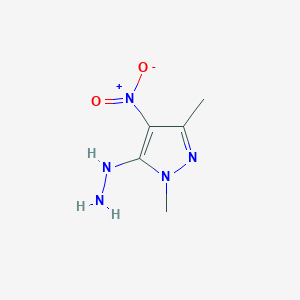 molecular formula C5H9N5O2 B1306815 5-肼基-1,3-二甲基-4-硝基-1H-吡唑 CAS No. 66971-55-9