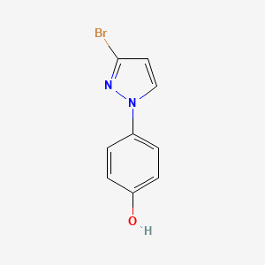 molecular formula C9H7BrN2O B13068163 4-(3-Bromo-1H-pyrazol-1-yl)phenol 