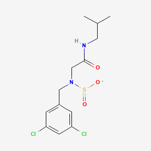 molecular formula C13H17Cl2N2O3S- B13068176 2-(N-(3,5-Dichlorophenyl)methylsulfonamido)-N-isobutylacetamide 