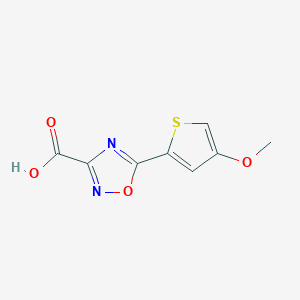 molecular formula C8H6N2O4S B13068185 5-(4-Methoxythiophen-2-yl)-1,2,4-oxadiazole-3-carboxylic acid 