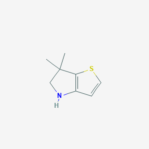 molecular formula C8H11NS B13068201 6,6-dimethyl-4H,5H,6H-thieno[3,2-b]pyrrole 