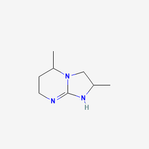 molecular formula C8H15N3 B13068220 2,5-Dimethyl-2H,3H,5H,6H,7H,8H-imidazo[1,2-a]pyrimidine 