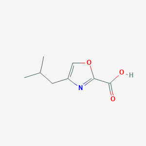 molecular formula C8H11NO3 B13068248 4-(2-Methylpropyl)-1,3-oxazole-2-carboxylic acid 