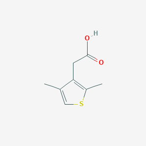 molecular formula C8H10O2S B13068297 2-(2,4-Dimethylthiophen-3-yl)acetic acid 