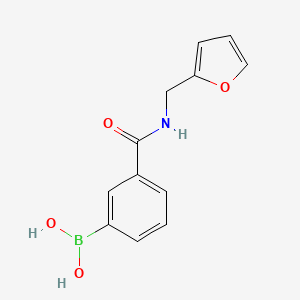 molecular formula C12H12BNO4 B1306838 3-(糠氨基羰基)苯硼酸 CAS No. 850567-27-0