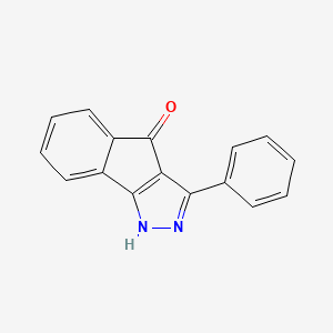 molecular formula C16H10N2O B1306839 3-phenylindeno[1,2-c]pyrazol-4(2H)-one CAS No. 56767-20-5