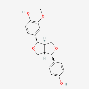 molecular formula C19H20O5 B13068392 Demethoxypinoresinol 