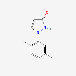 molecular formula C11H12N2O B13068415 1-(2,5-Dimethylphenyl)-2,3-dihydro-1H-pyrazol-3-one 