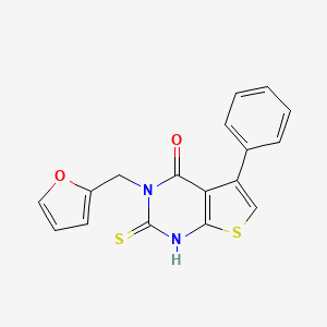 3-(2-furylmethyl)-2-mercapto-5-phenylthieno[2,3-d]pyrimidin-4(3H)-one