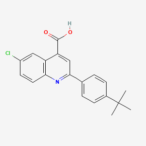 molecular formula C20H18ClNO2 B1306843 2-(4-Tert-butylphenyl)-6-chloroquinoline-4-carboxylic acid CAS No. 590355-49-0