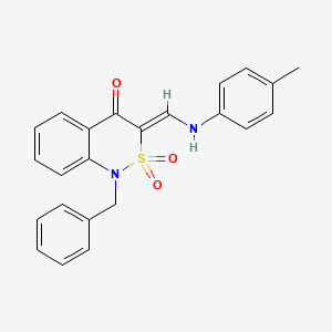 (3Z)-1-benzyl-3-{[(4-methylphenyl)amino]methylene}-1H-2,1-benzothiazin-4(3H)-one 2,2-dioxide