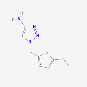 molecular formula C9H12N4S B13068455 1-[(5-ethylthiophen-2-yl)methyl]-1H-1,2,3-triazol-4-amine 