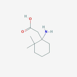 molecular formula C10H19NO2 B13068465 2-(1-Amino-2,2-dimethylcyclohexyl)acetic acid 