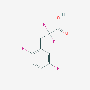 molecular formula C9H6F4O2 B13068468 3-(2,5-Difluorophenyl)-2,2-difluoropropanoic acid 