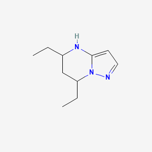 molecular formula C10H17N3 B13068490 5,7-Diethyl-4H,5H,6H,7H-pyrazolo[1,5-a]pyrimidine 