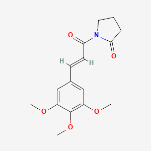 (E)-1-(3-(3,4,5-Trimethoxyphenyl)acryloyl)pyrrolidin-2-one