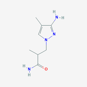 3-(3-amino-4-methyl-1H-pyrazol-1-yl)-2-methylpropanamide