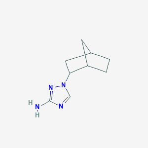 molecular formula C9H14N4 B13068574 1-{bicyclo[2.2.1]heptan-2-yl}-1H-1,2,4-triazol-3-amine 