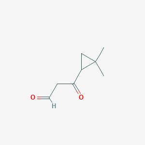 molecular formula C8H12O2 B13068576 3-(2,2-Dimethylcyclopropyl)-3-oxopropanal 