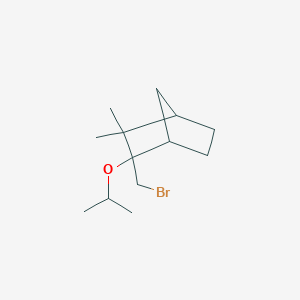 molecular formula C13H23BrO B13068589 2-(Bromomethyl)-3,3-dimethyl-2-(propan-2-yloxy)bicyclo[2.2.1]heptane 