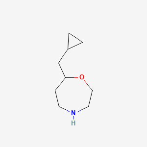 molecular formula C9H17NO B13068639 7-(Cyclopropylmethyl)-1,4-oxazepane 