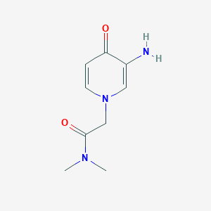 molecular formula C9H13N3O2 B13068650 2-(3-Amino-4-oxo-1,4-dihydropyridin-1-YL)-N,N-dimethylacetamide 