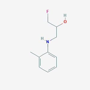 molecular formula C10H14FNO B13068653 1-Fluoro-3-[(2-methylphenyl)amino]propan-2-ol 