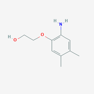 molecular formula C10H15NO2 B13068676 2-(2-Amino-4,5-dimethylphenoxy)ethan-1-ol 