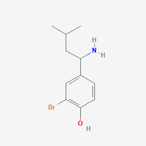 4-(1-Amino-3-methylbutyl)-2-bromophenol