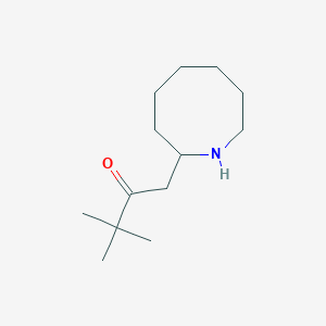 molecular formula C13H25NO B13068688 1-(Azocan-2-yl)-3,3-dimethylbutan-2-one 