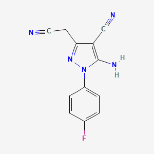 5-Amino-3-cyanomethyl-1-(4-fluoro-phenyl)-1H-pyrazole-4-carbonitrile