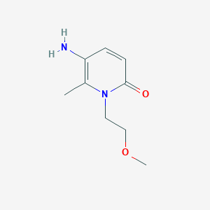 molecular formula C9H14N2O2 B13068727 5-Amino-1-(2-methoxyethyl)-6-methyl-1,2-dihydropyridin-2-one 