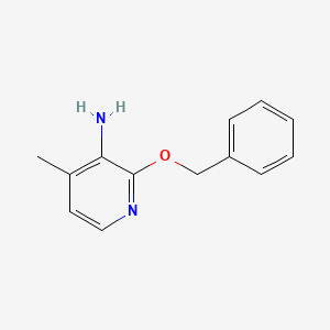 molecular formula C13H14N2O B13068738 2-(Benzyloxy)-4-methylpyridin-3-amine 