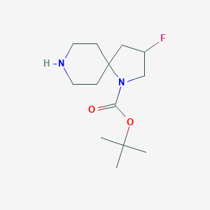 molecular formula C13H23FN2O2 B13068742 tert-Butyl3-fluoro-1,8-diazaspiro[4.5]decane-1-carboxylate 