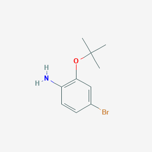 molecular formula C10H14BrNO B13068773 4-Bromo-2-(tert-butoxy)aniline 