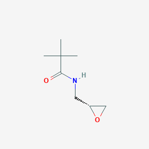 molecular formula C8H15NO2 B13068783 2,2-dimethyl-N-[(2R)-oxiran-2-ylmethyl]propanamide 