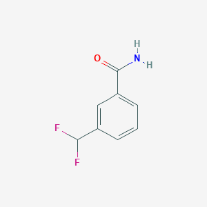 molecular formula C8H7F2NO B13068798 3-(Difluoromethyl)benzamide 