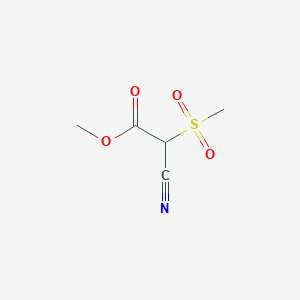 molecular formula C5H7NO4S B13068826 Methyl 2-cyano-2-methanesulfonylacetate 