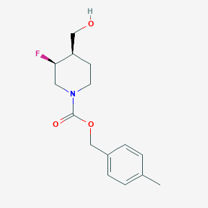 molecular formula C15H20FNO3 B13068844 (4-methylphenyl)methyl(3S,4R)-3-fluoro-4-(hydroxymethyl)piperidine-1-carboxylate CAS No. 895577-97-6