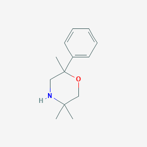 molecular formula C13H19NO B13068871 2,5,5-Trimethyl-2-phenylmorpholine 