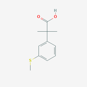 molecular formula C11H14O2S B13068883 2-Methyl-2-[3-(methylsulfanyl)phenyl]propanoic acid 