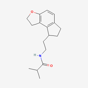 molecular formula C17H23NO2 B13068892 N-(2-(2,6,7,8-tetrahydro-1H-indeno[5,4-b]furan-8-yl)ethyl)isobutyramide 