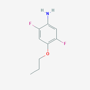 molecular formula C9H11F2NO B13068913 2,5-Difluoro-4-propoxyaniline 